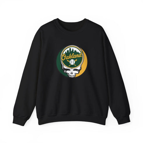 Grateful Dead - Oakland A's Stealie Grateful Dead Crewneck Sweatshirt - MLB - StealieShop